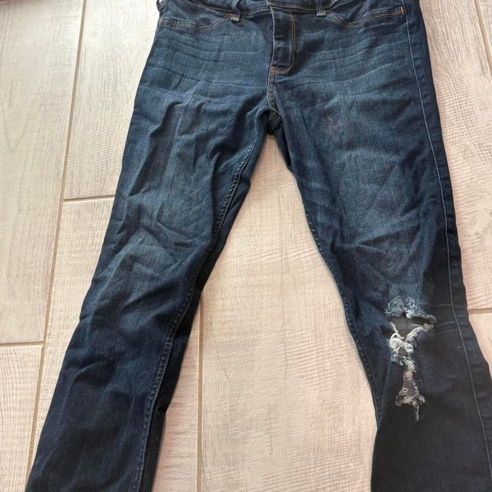 Hollister-co Women's Navy and Blue Jeans